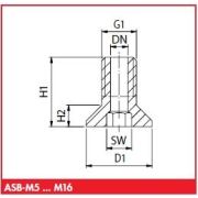 Винт соединительный ASB-M16-25